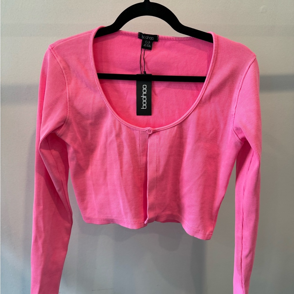 Boohoo Pink Cardigan